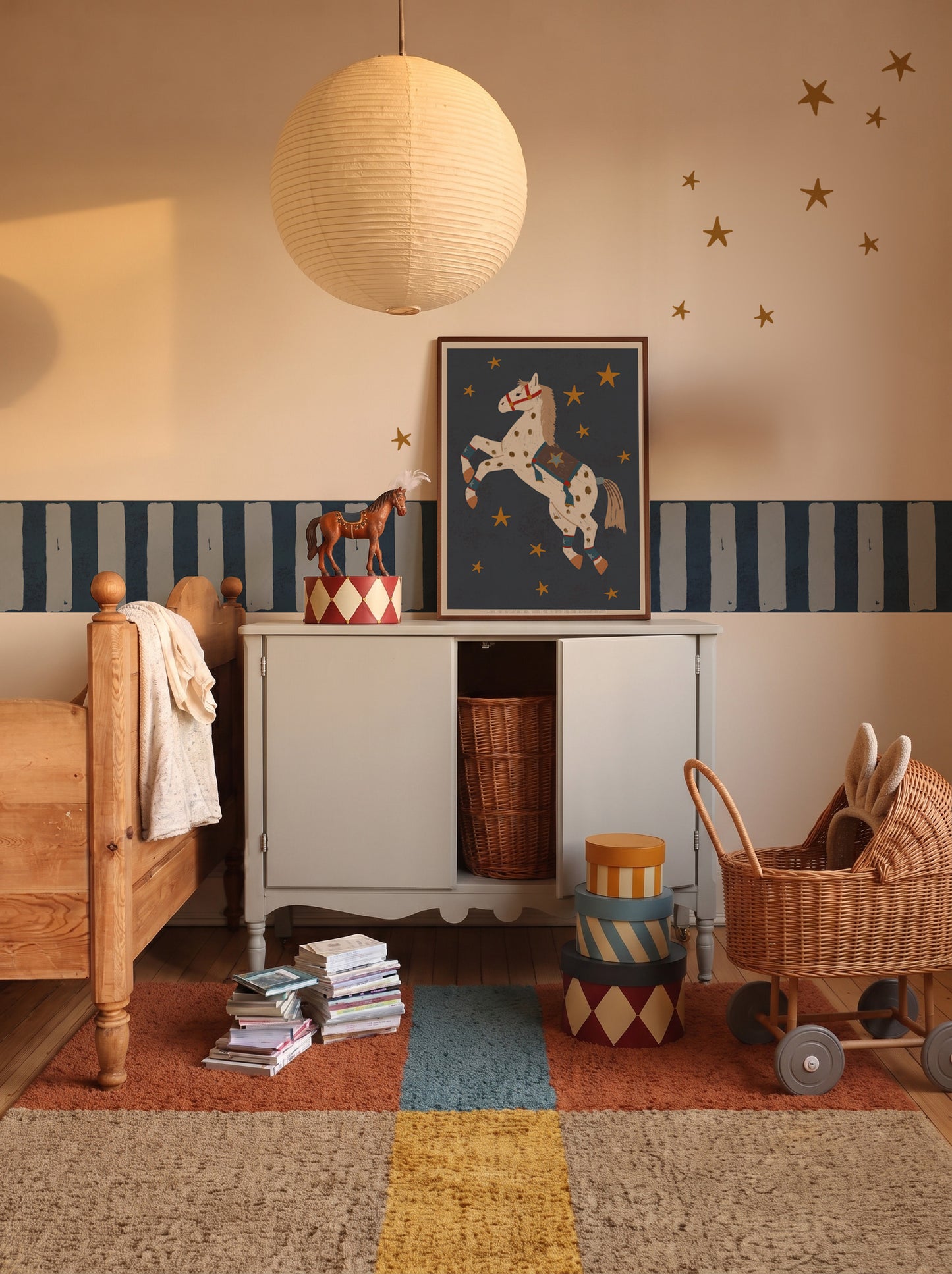Dekornik Behangrand Border Spanish stripes Blue
