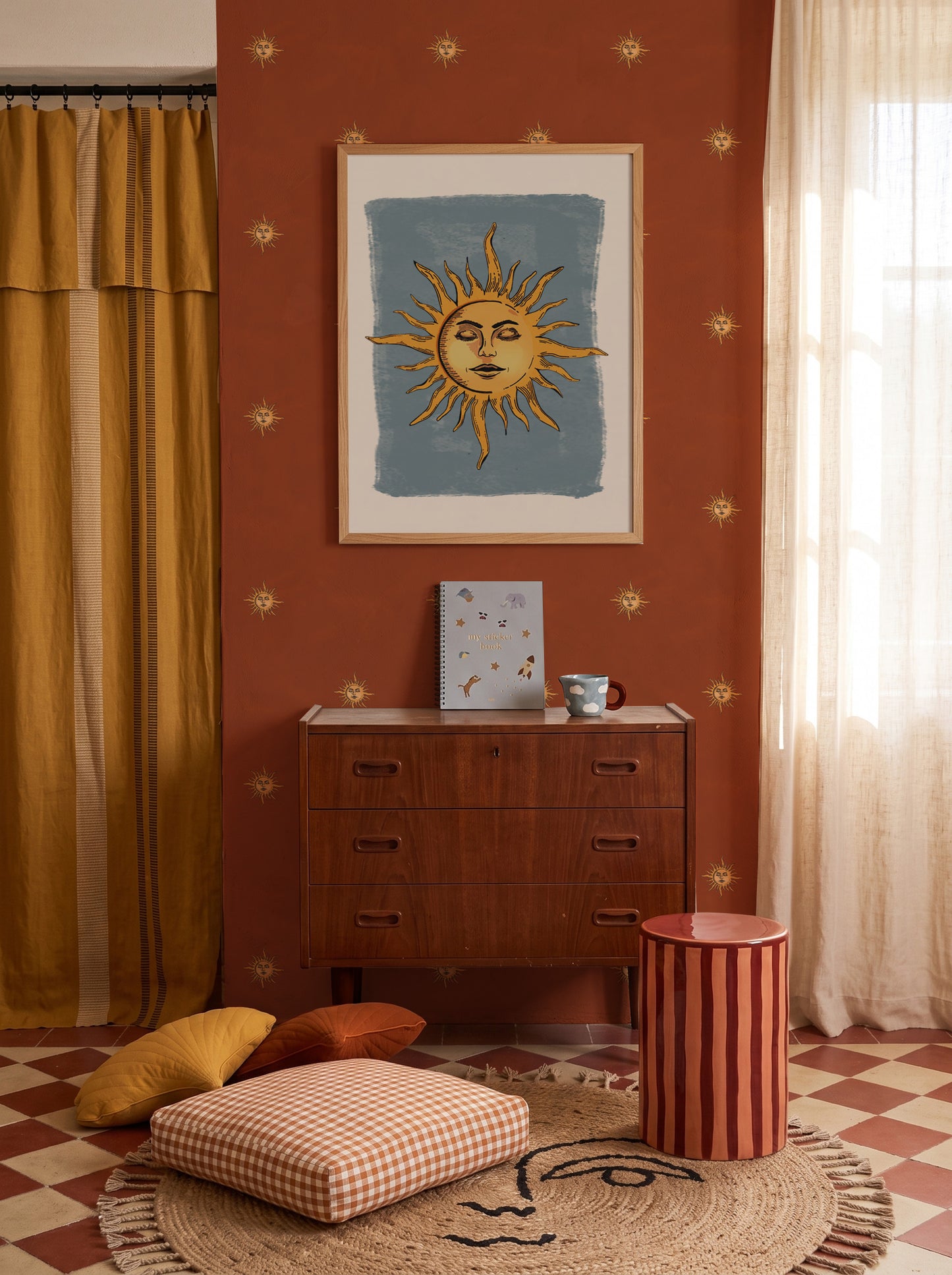 Dekornik Vliesbehang - Classic sun red Wallpaper
