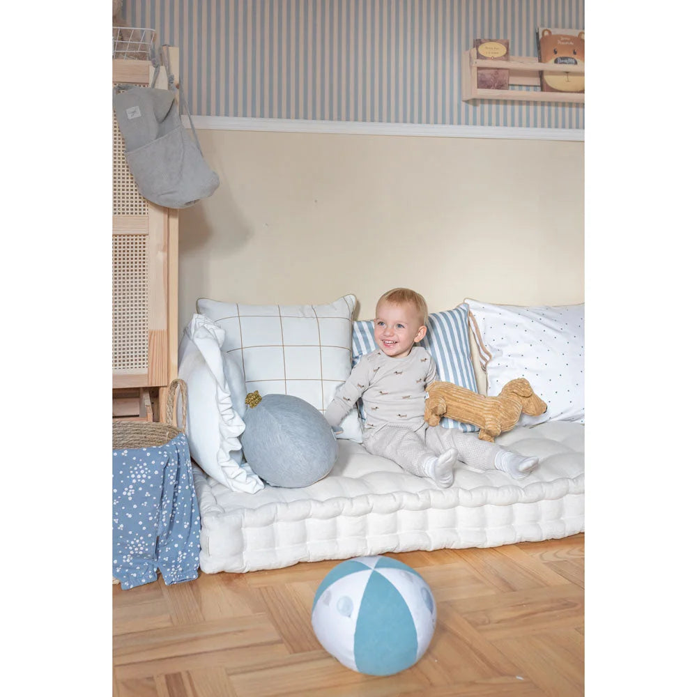 Dekornik Vliesbehang - Simple Vintage Stripes Beige Blue