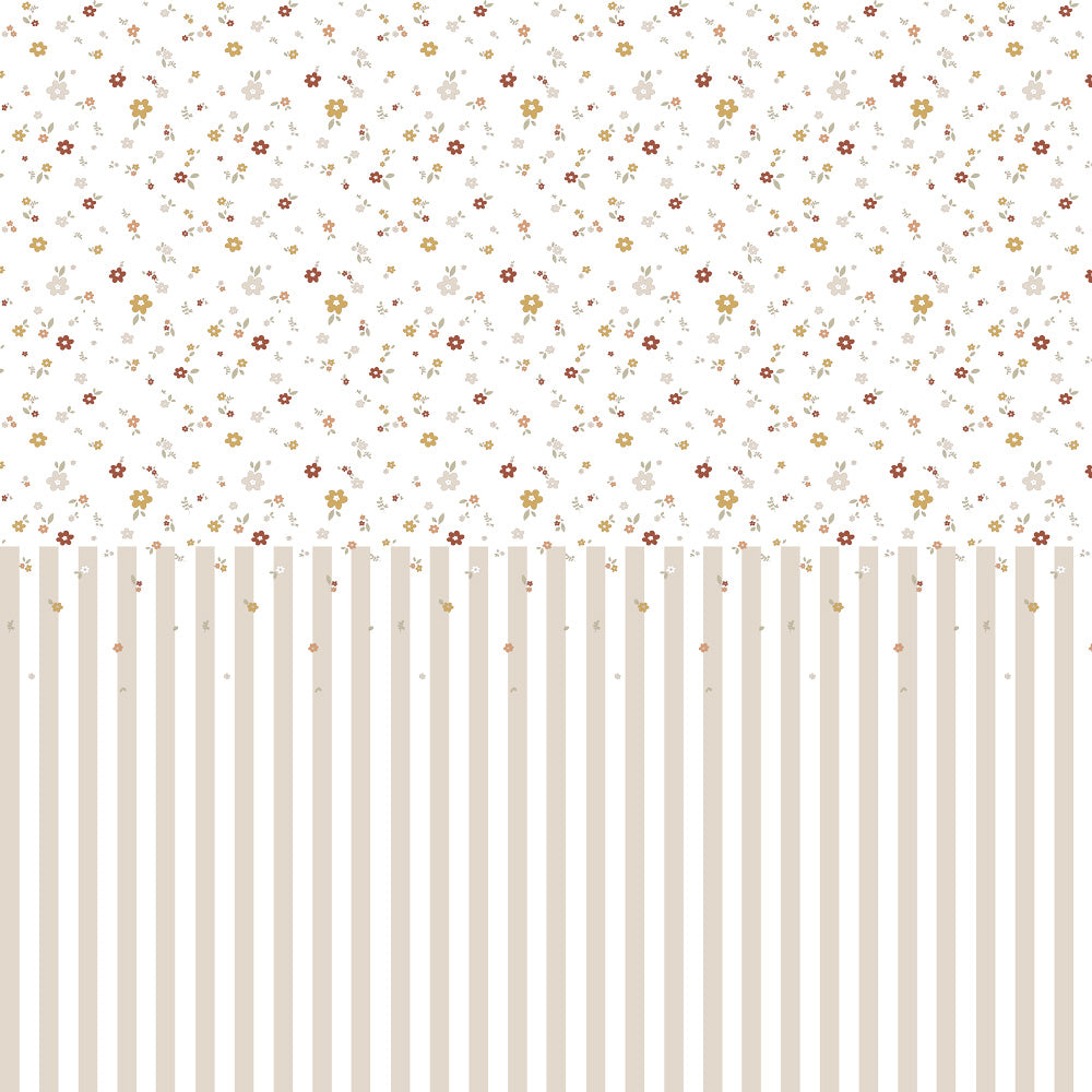 Dekornik Dekornik Behang - Boho Meadow and Stripes - Decomusy