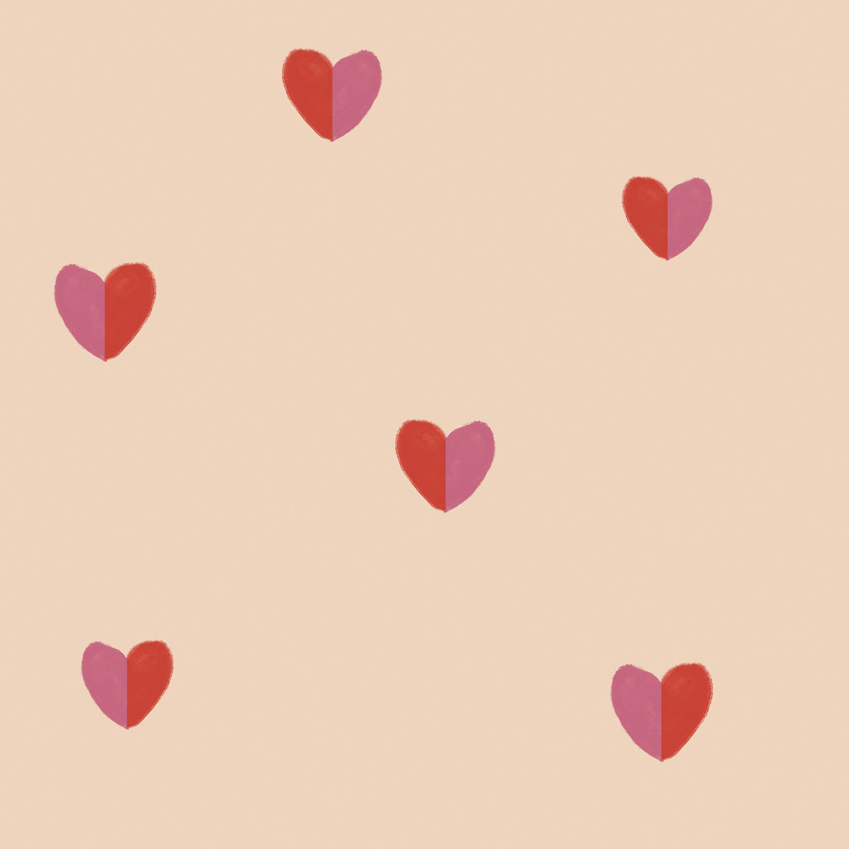 Dekornik Dekornik Behang - Hearts Draw Two colours - Decomusy