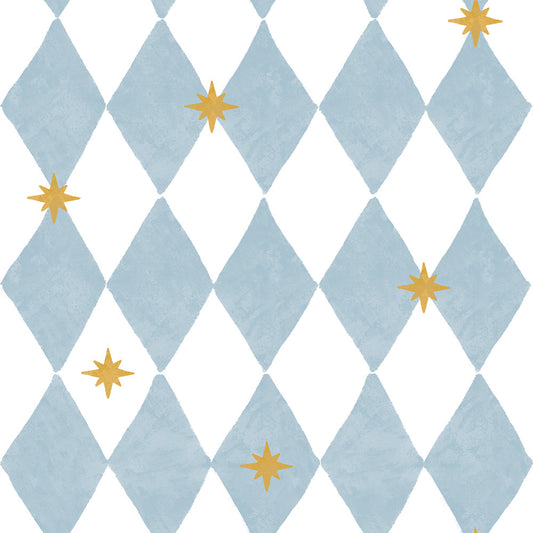 Dekornik Dekornik Vliesbehang French Diamonds with Stars - Decomusy