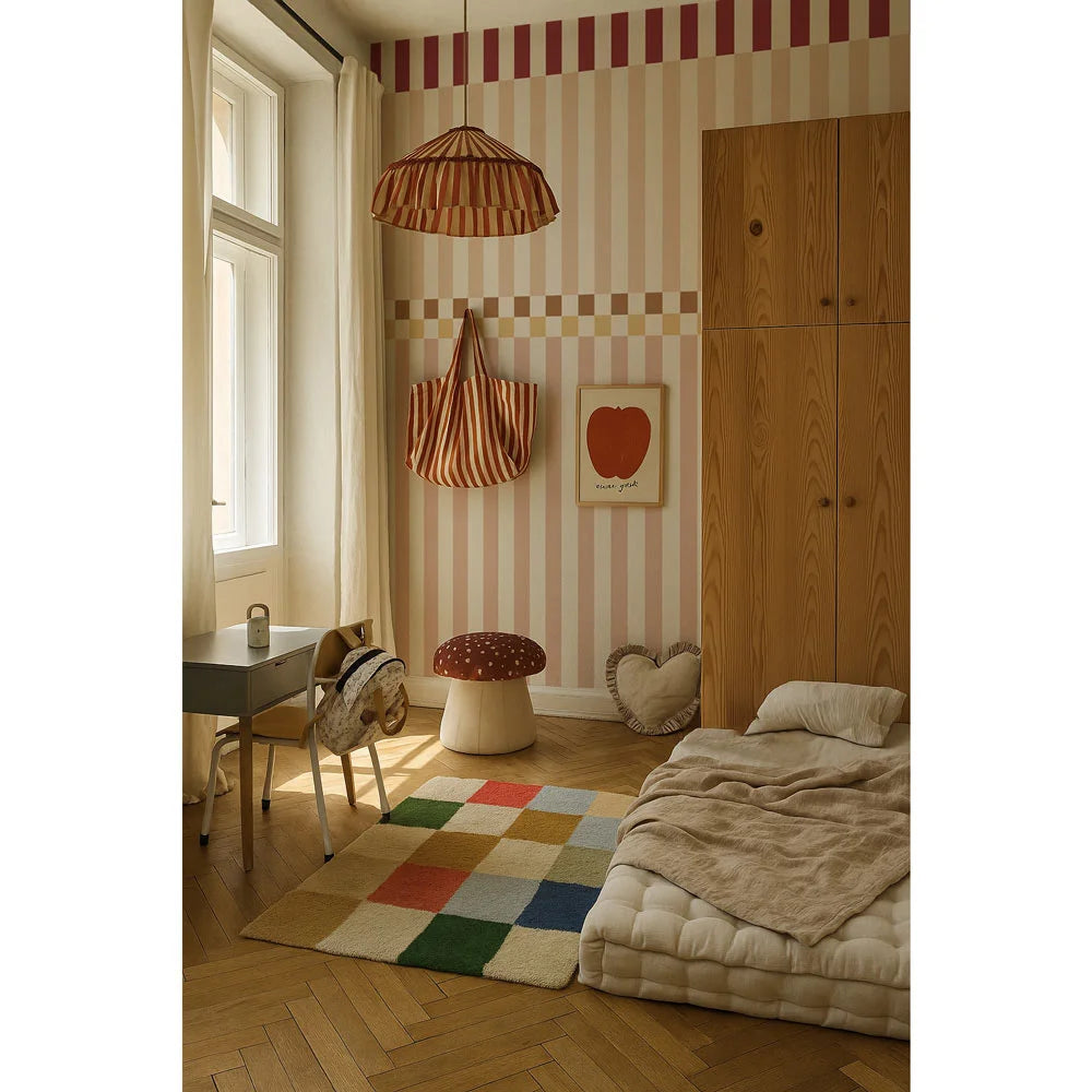 Dekornik Dekornik Vliesbehang - Stripes happy cherry pink - Decomusy