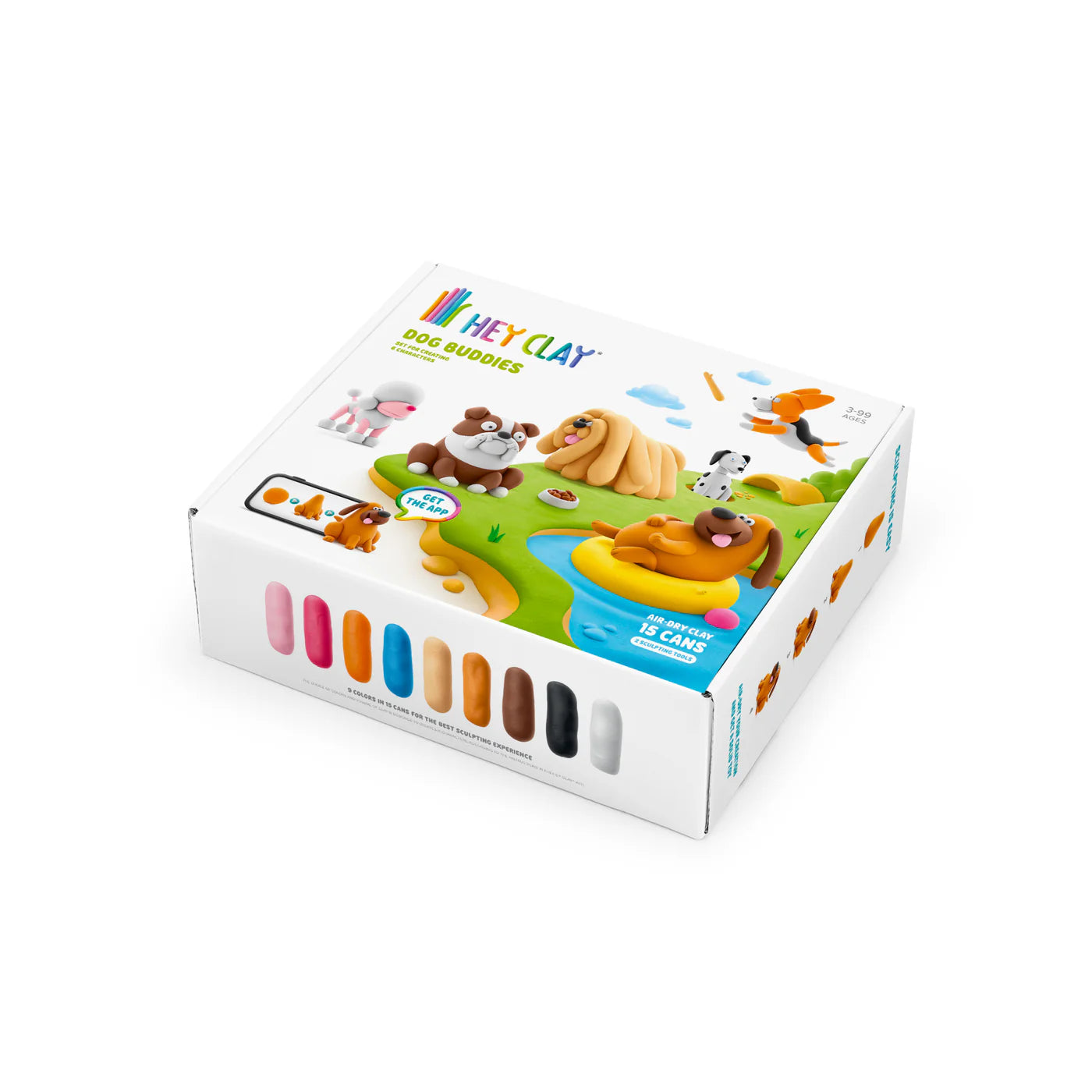 Hey Clay Hey Clay boetseerklei Dog Buddies - 15 pack - Decomusy