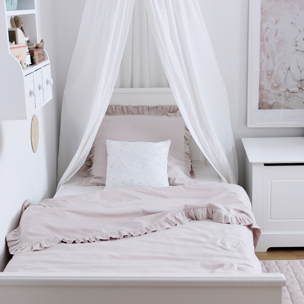 Cotton&Sweets Cotton & Sweets Dekbedovertrek Eenpersoons (140x200cm) Margaret - Powder Pink - Decomusy