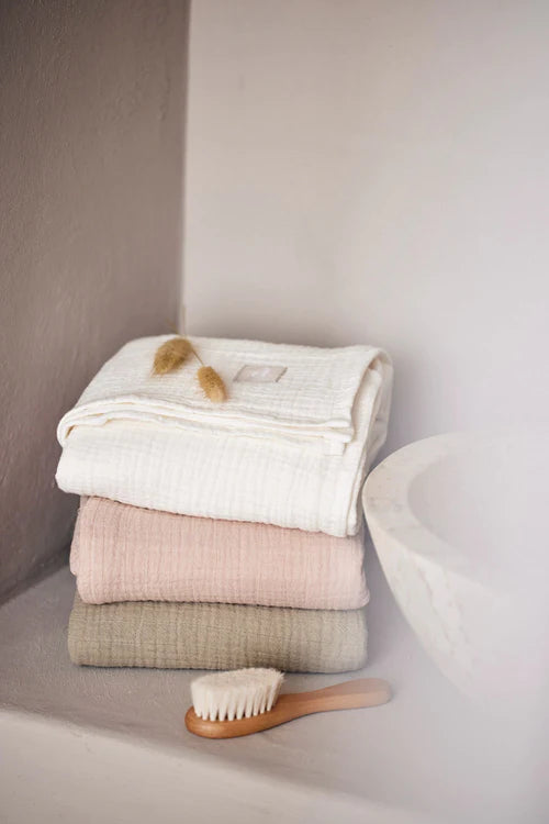 Jollein Jollein Hydrofiele Doek Small 70x70cm - Olive Green & Ivory - 4 Stuks - Decomusy