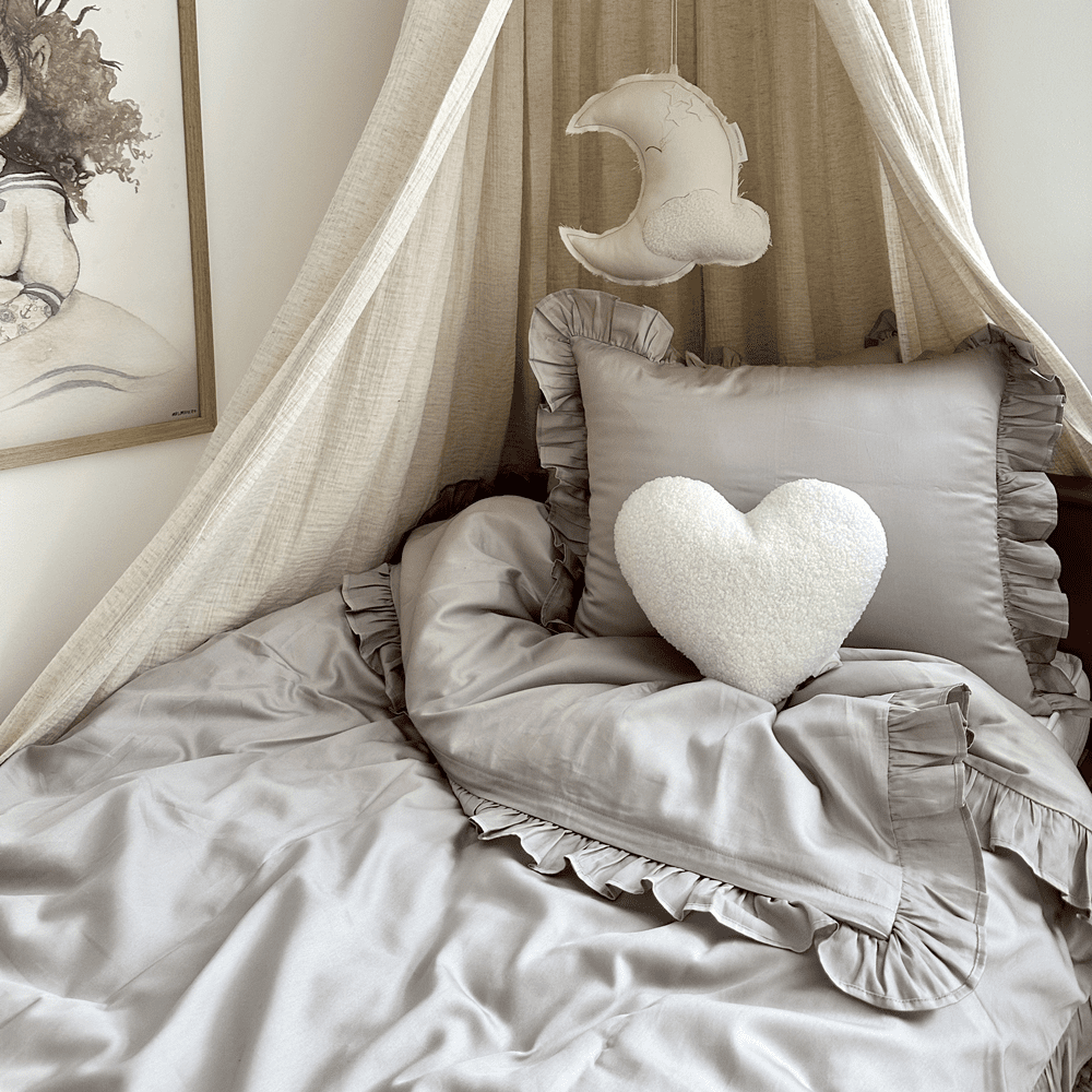 Cotton&Sweets Cotton & Sweets Dekbedovertrek Junior Margaret - Dark Beige - Decomusy