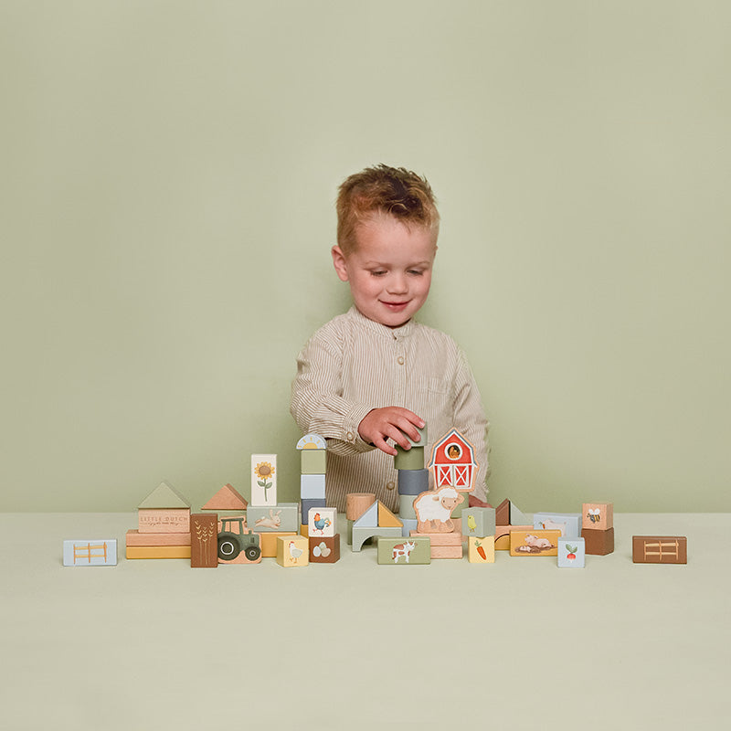 Little Dutch Little Dutch Bouwblokken Little Farm - Decomusy