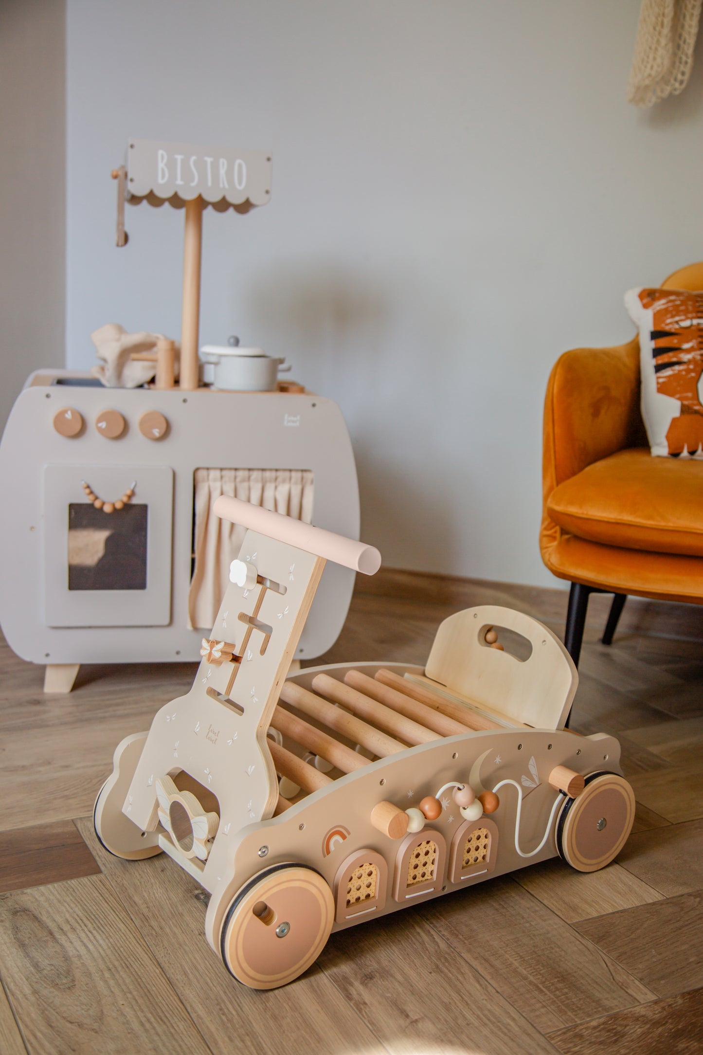Label Label Label Label 3-in-1 Rocker, Walker and Car - Nougat - Decomusy