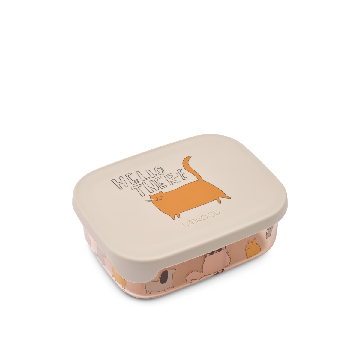 Liewood Liewood Arthur Tritan Lunchbox - Cats and Dogs / Sandy - Decomusy