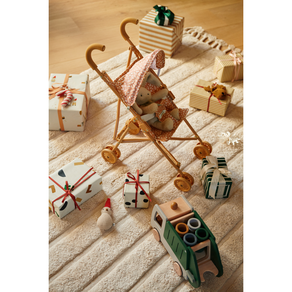 Liewood Liewood Elsie Poppenwagen - Mini leo / Tuscany rose - Decomusy