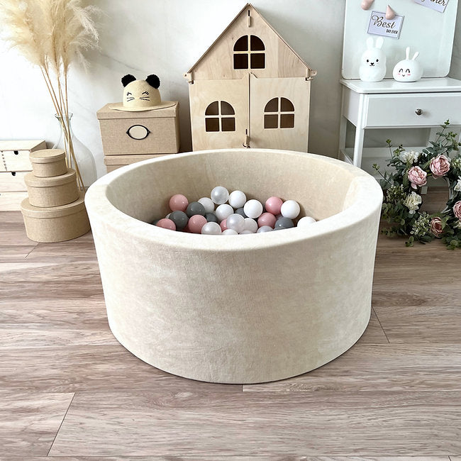 Moje. Moje. Ballenbad- 90x40 cm - Soft Velvet - Ecru - Decomusy