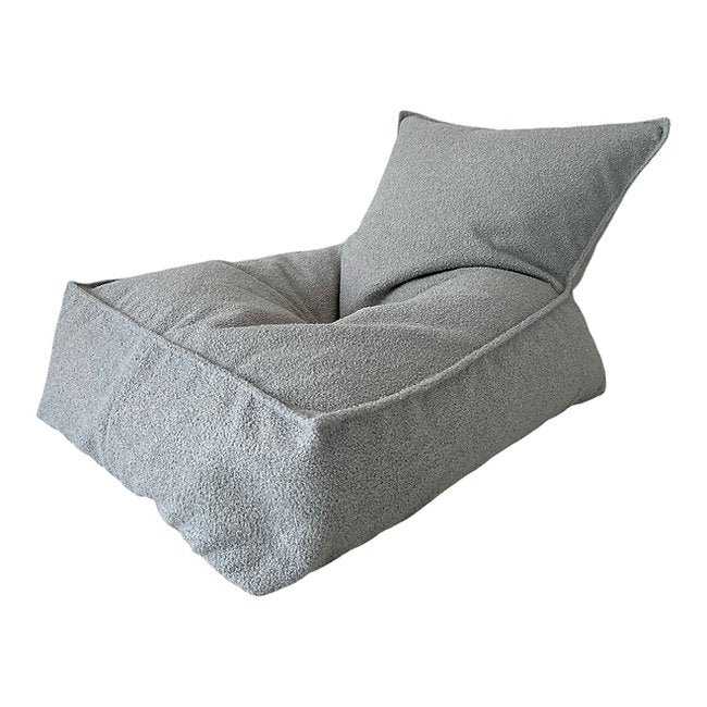 Moje. Moje. Bouclé Beanbag Zitzak - Grey - Decomusy