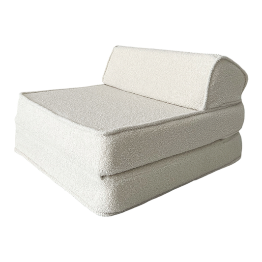 Moje. Moje. Bouclé Lounger Cream - Decomusy