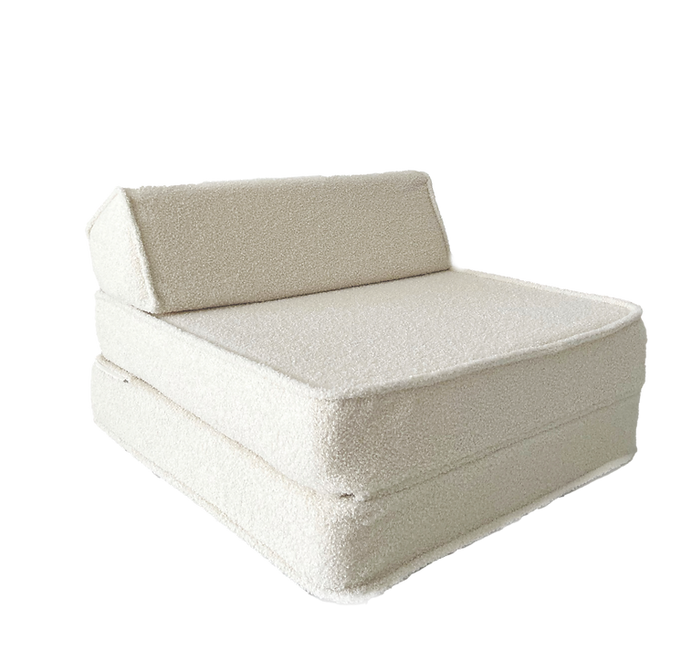Moje. Moje. Bouclé Lounger Cream - Decomusy