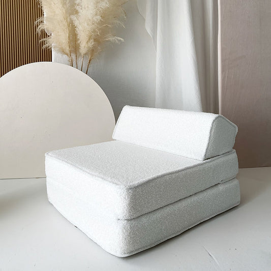 Moje. Moje. Bouclé Lounger White - Decomusy