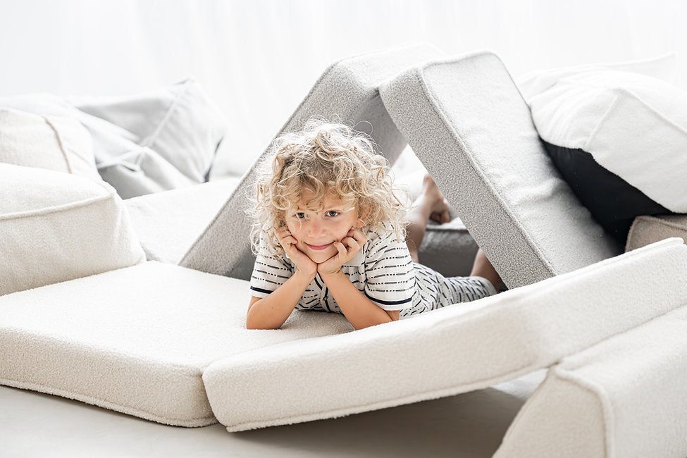 Moje. Moje. Bouclé Lounger White - Decomusy