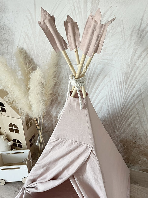 Moje. Moje. Tipi Tent Linnen - Powder Pink - Decomusy