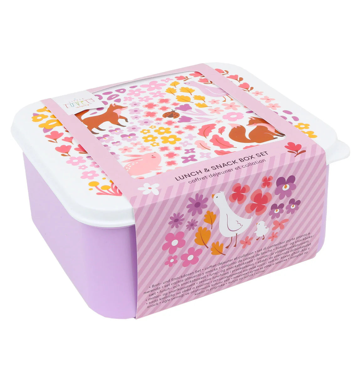 A Little Lovely Company A Little Lovely Company Lunch & Snackbox Set Flower Garden - Decomusy