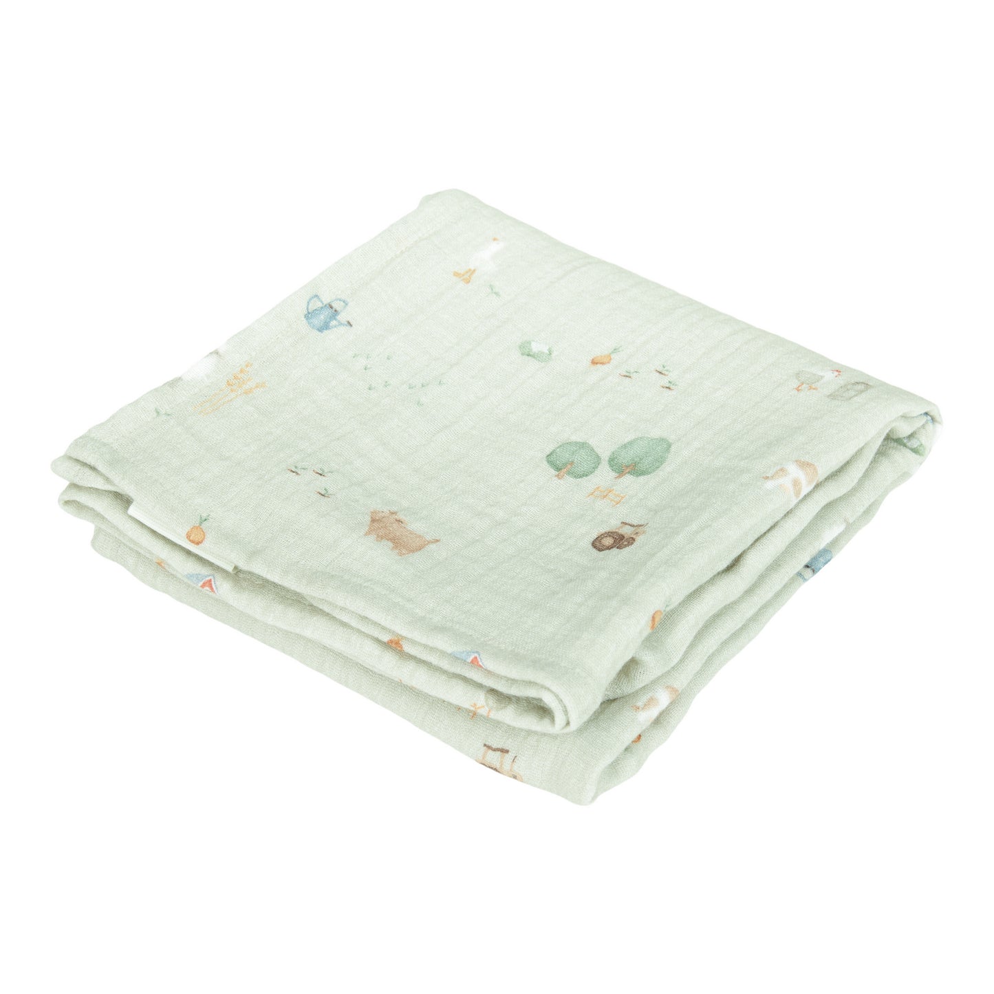 Little Dutch Little Dutch Swaddle Doeken Set Hydrofiel 70 x 70 Little Farm / Olive - Decomusy