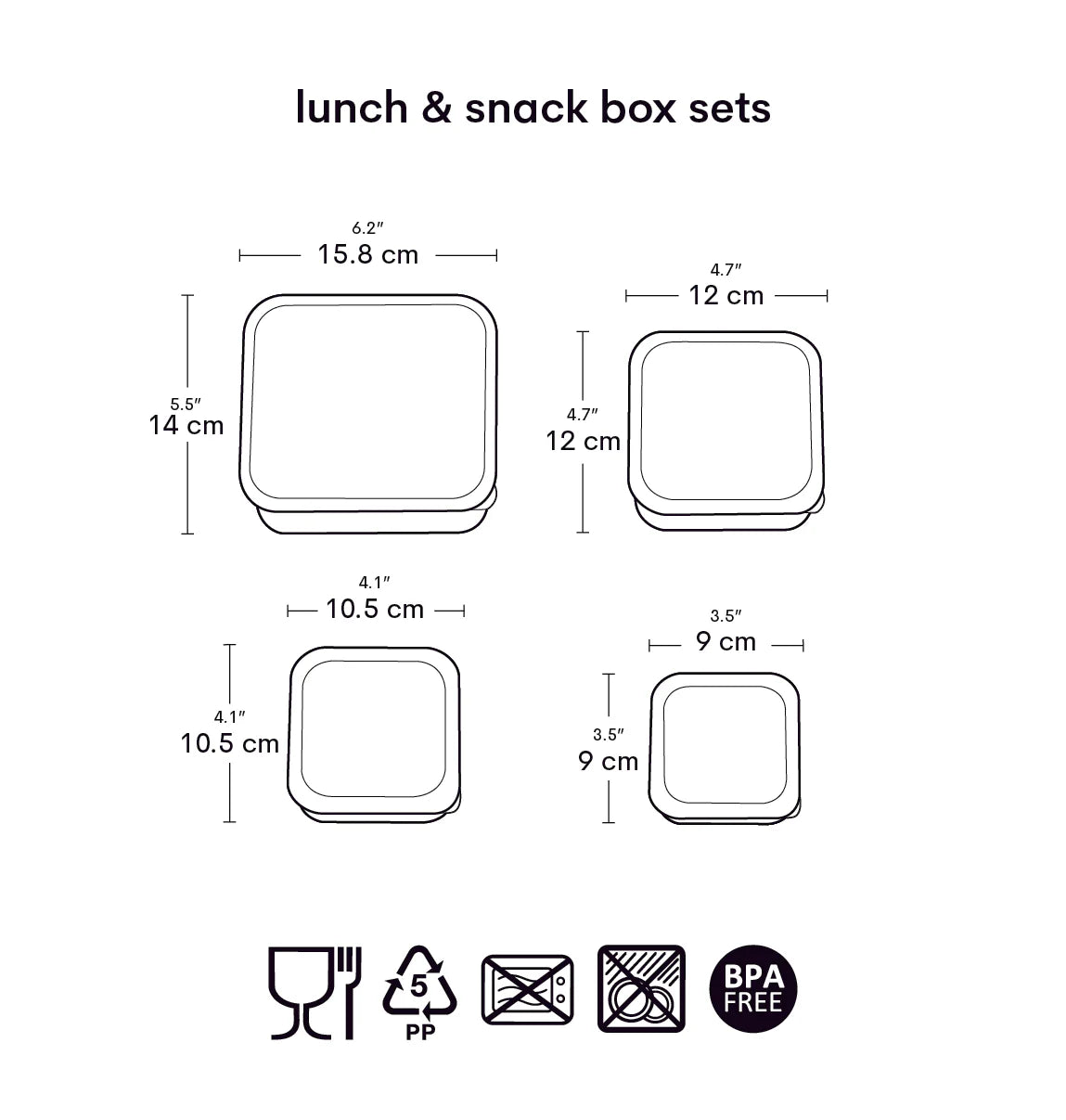 A Little Lovely Company A Little Lovely Company Lunch & Snackbox Set Cherries - Decomusy