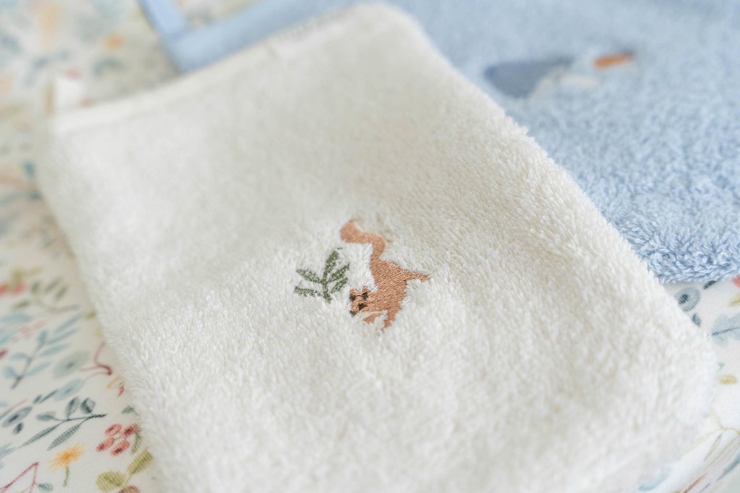 Little Dutch Little Dutch Washandjes set geborduurd Forest Friends - Decomusy