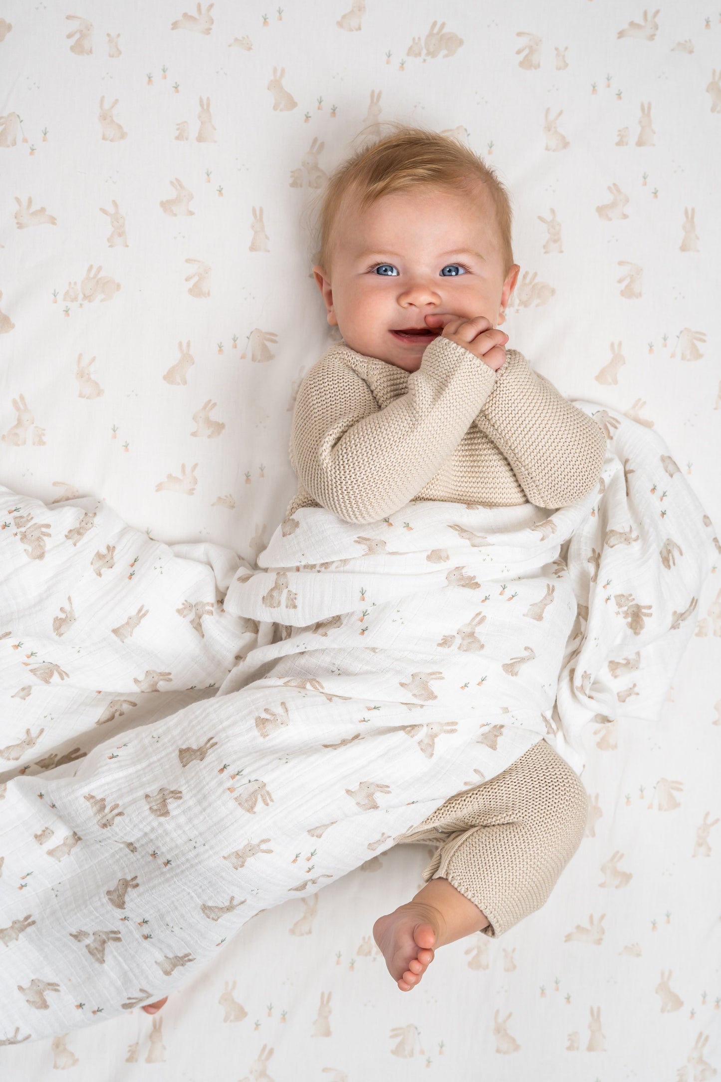 Little Dutch Little Dutch Swaddle Doek Hydrofiel 120 x 120 Baby Bunny - Decomusy