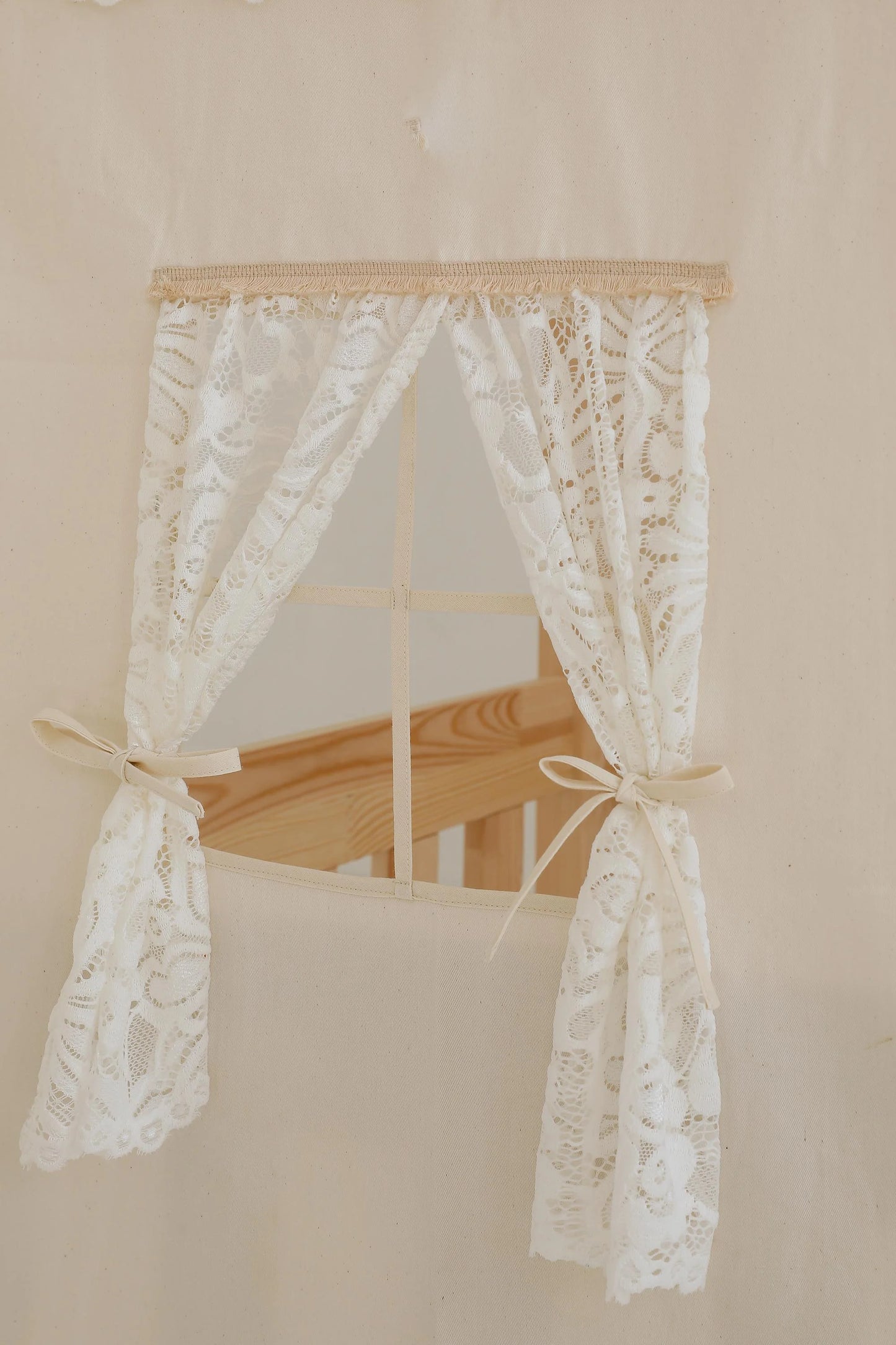 Moi Mili Moi Mili Hemelbed in de vorm van een huis - Boho White - Decomusy