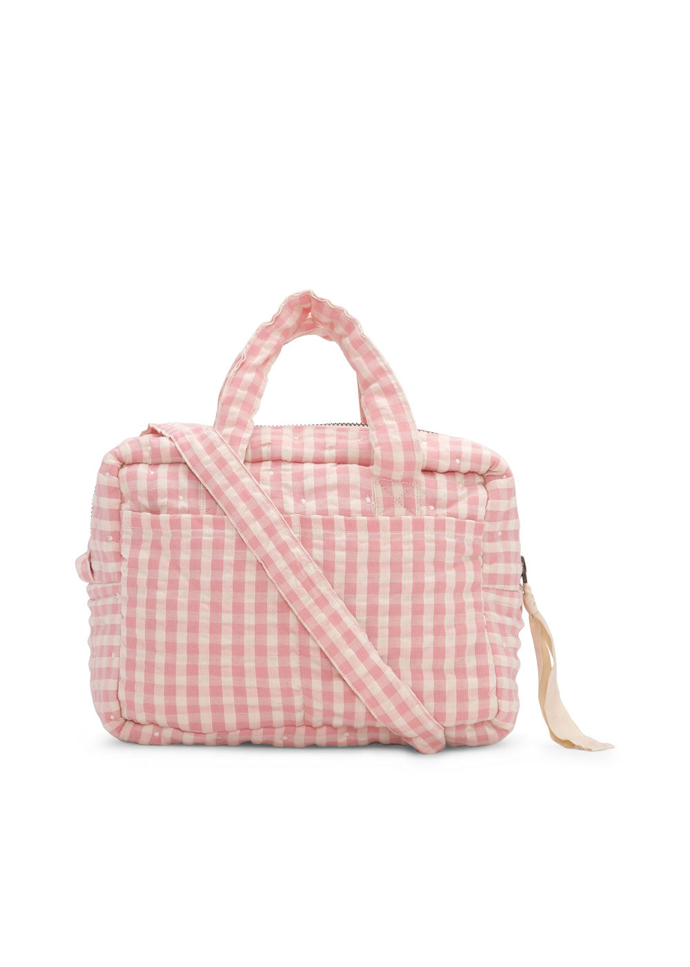 Konges Slojd Konges Sløjd Doll Bag Poppen Luiertas - Powder Pink Check - Decomusy