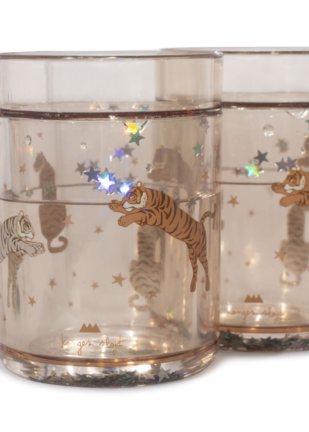 Konges Slojd Konges Sløjd 2-pack Glitter Cups Drinkbekers - Roar - Decomusy