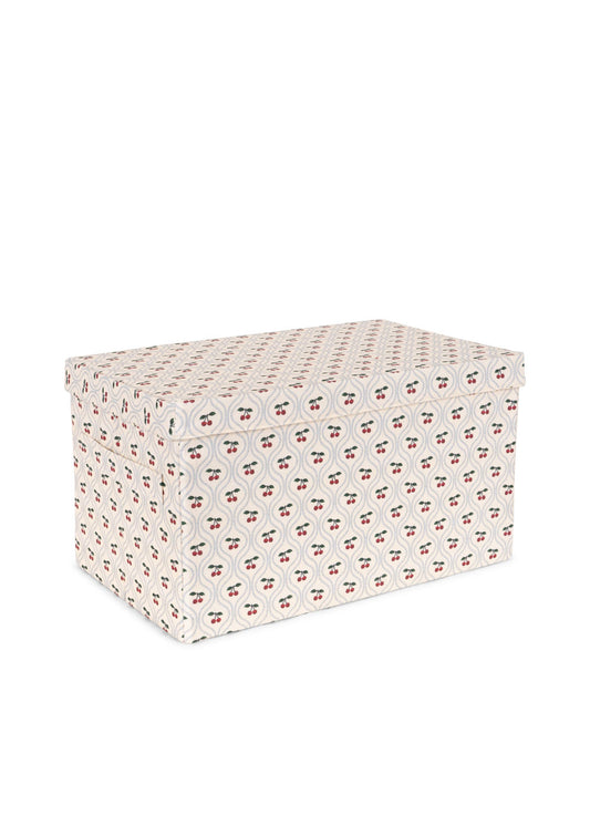 Konges Slojd Konges Sløjd Storage Basket Opbergdoos voor Kinderen Klein - Cherry Motif - Decomusy