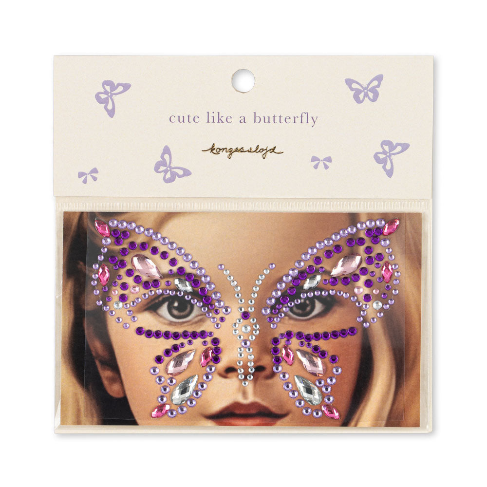 Konges Slojd Konges Slojd Butterfly Face Jewels - Vlinder Gezichtsjuwelen - Purple Rain - Decomusy