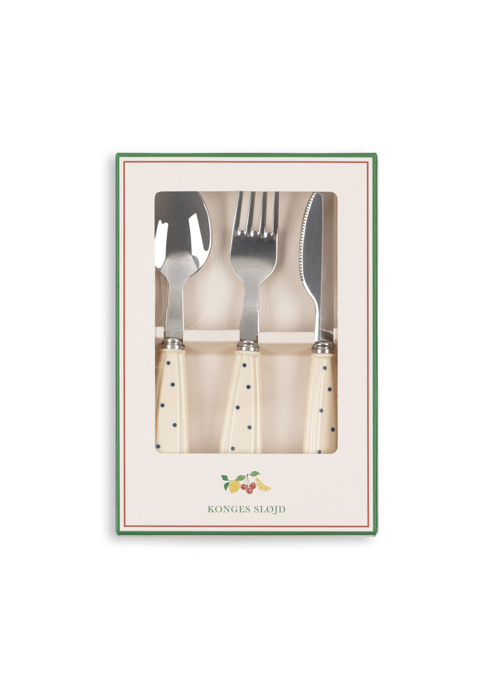 Konges Slojd Konges Slojd Bestek - Cutlery Set - Navy Dot - Decomusy