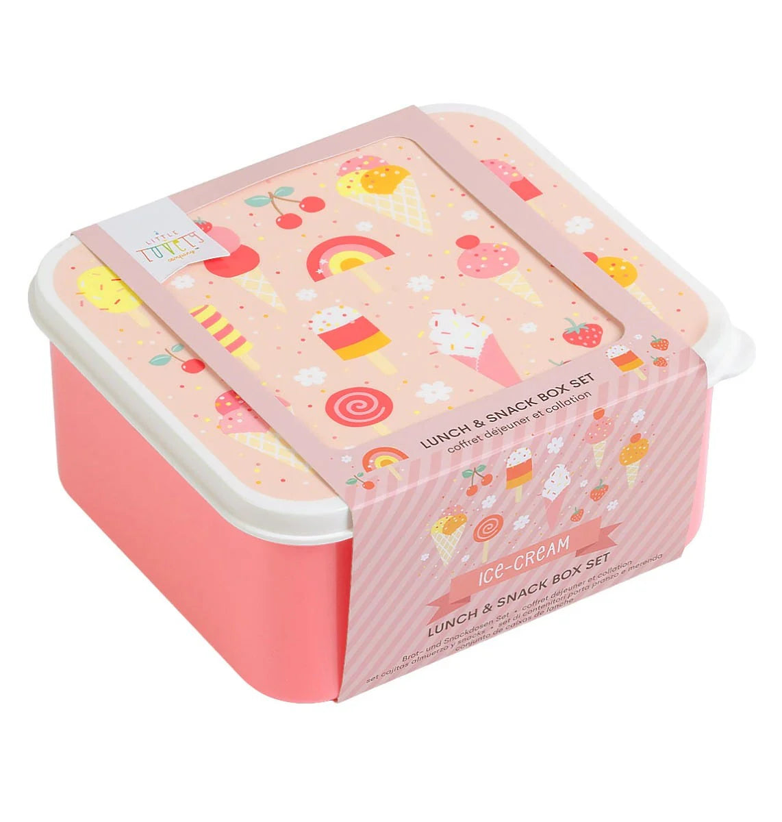 A Little Lovely Company A Little Lovely Company Lunch & Snackbox Set Ice Cream - Decomusy