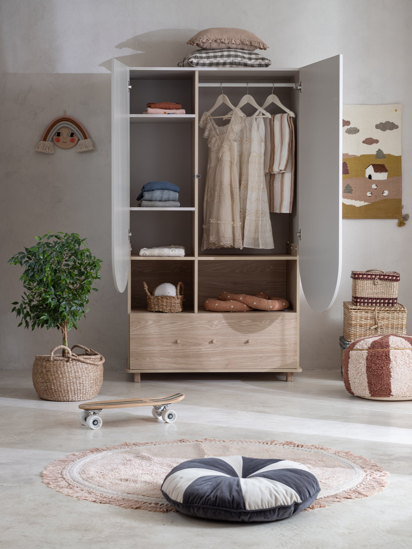 WoodLuck Woodluck Kledingkast Bloom - Cashmere - Decomusy