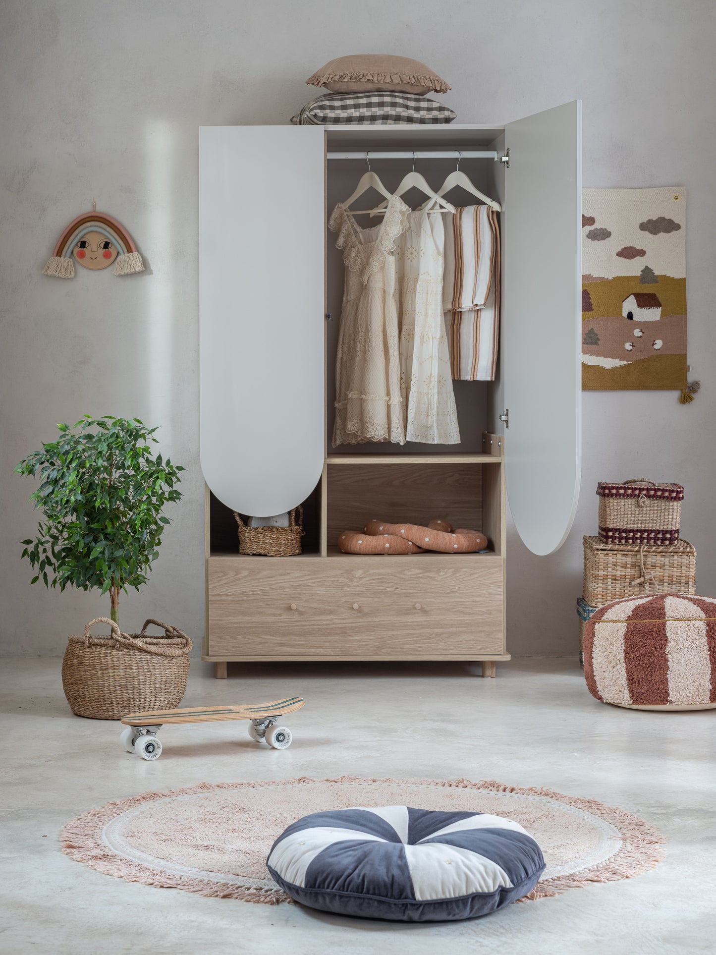 WoodLuck Woodluck Kledingkast Bloom - Cashmere - Decomusy