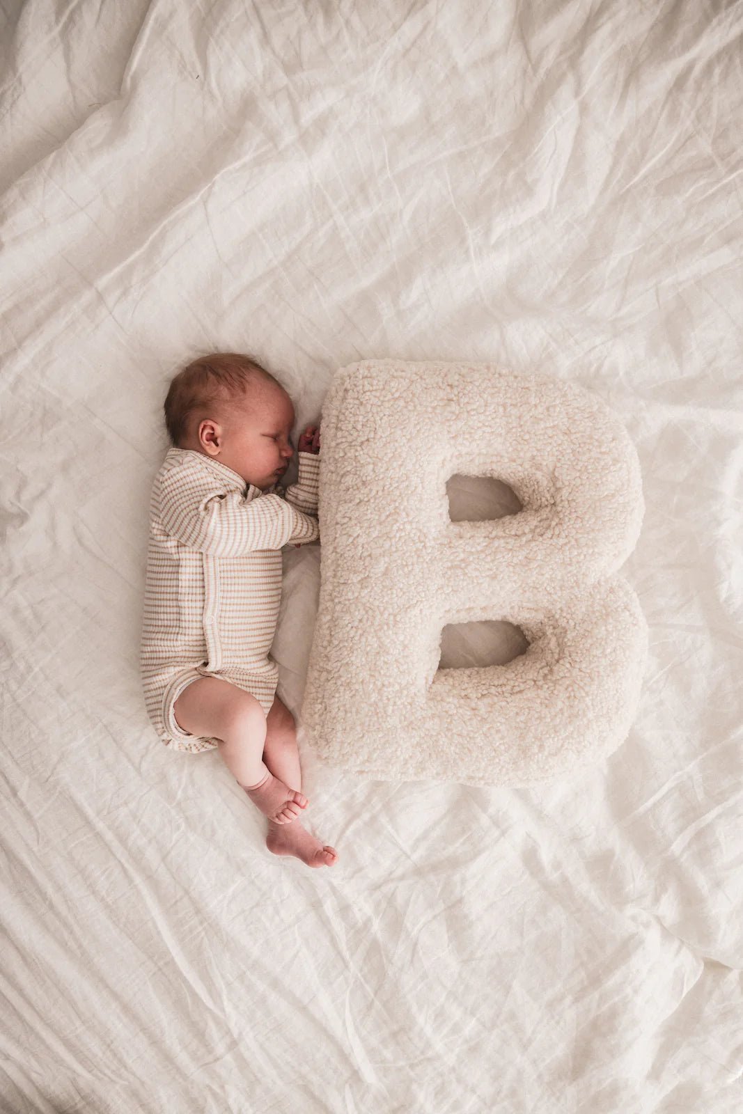 Betty's Home Betty's Home Boucle Letter Kussen - A - Cream - Decomusy