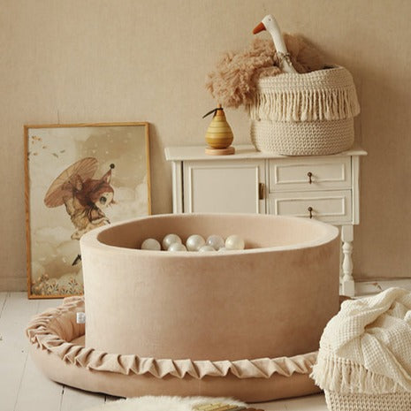 ballenbad Ballenbad Soft Velvet "Beige" 90x40cm - Decomusy