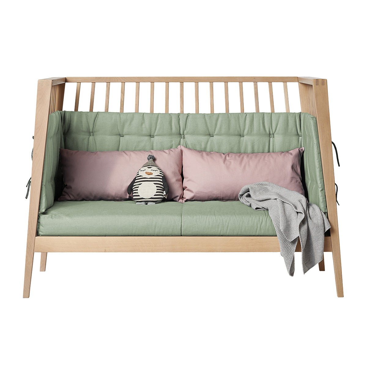 Leander Leander Sofa Set Linea & Luna Bed Sage Green 120cm - Decomusy