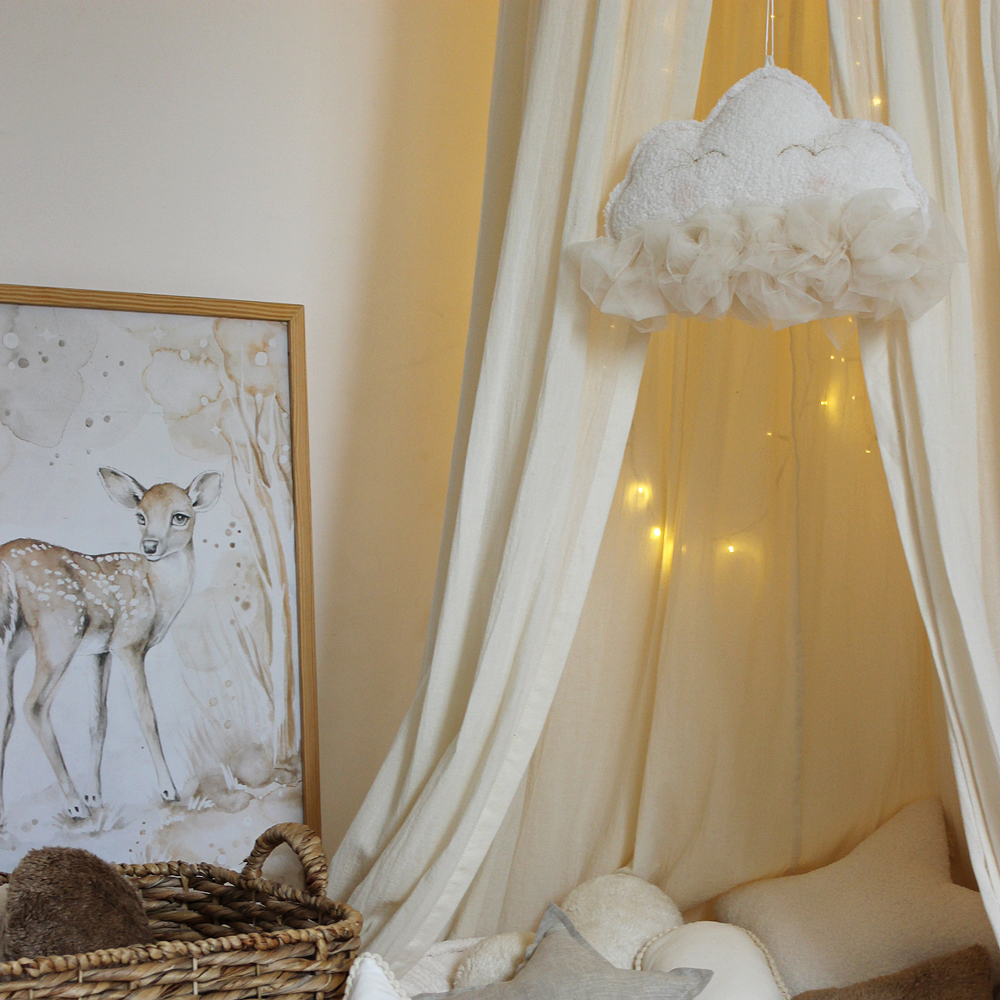 Cotton&Sweets Cotton & Sweets Wolk Mobiel "Alexandra Nuage" - Vanille - Decomusy