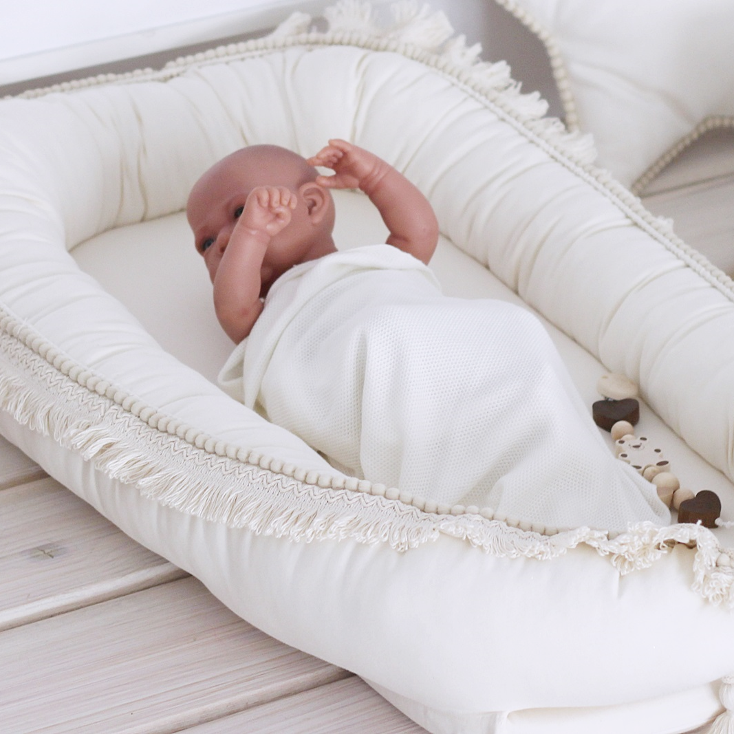 Cotton&Sweets Cotton & Sweets Boho Babynest "Vanille" - Decomusy