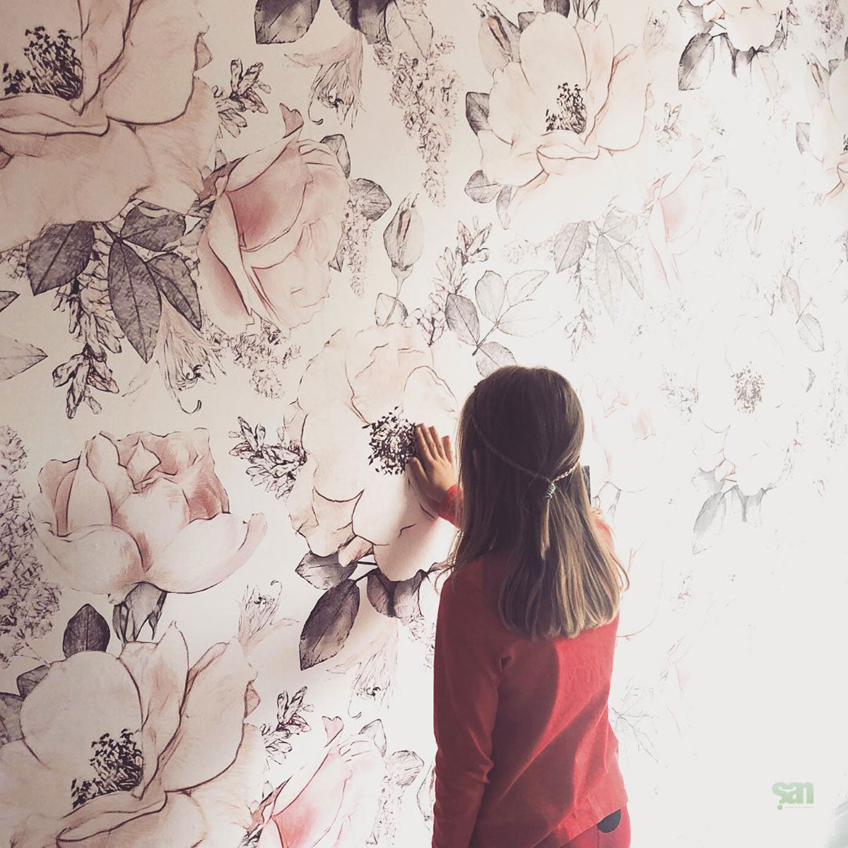 Dekornik Dekornik Behang "Pink Garden" - Decomusy