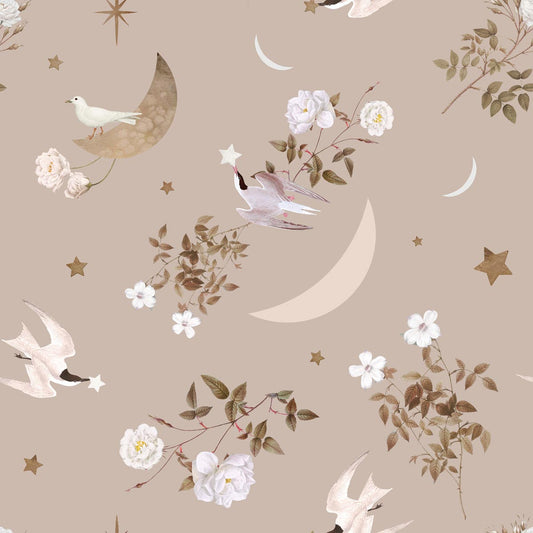 Dekornik Dekornik Behang "Birds In The Night Sky" - Decomusy