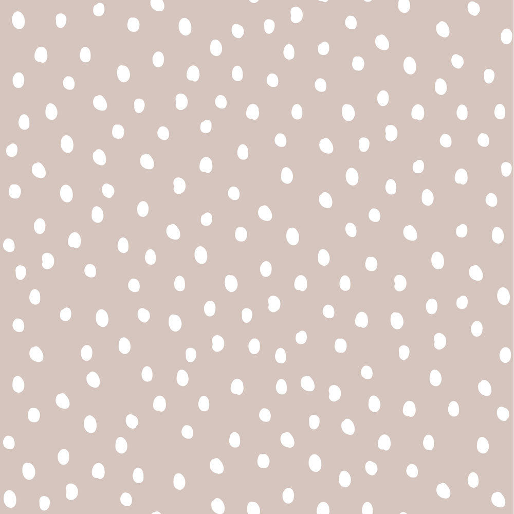 Dekornik Dekornik Behang Simple "Irregular Dots Powder Pink White" - Decomusy