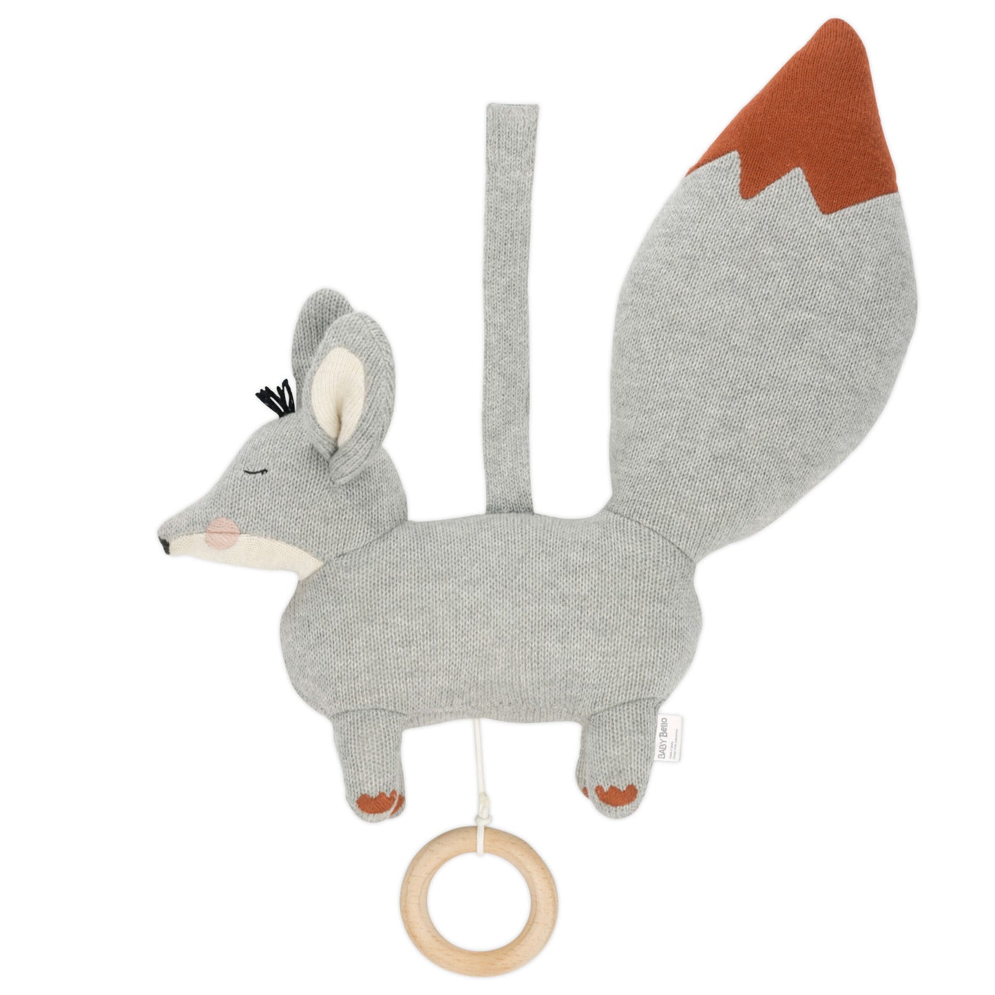 Baby Bello Baby Bello Muziekmobiel Finny the Fox "Ginger Grey" - Decomusy