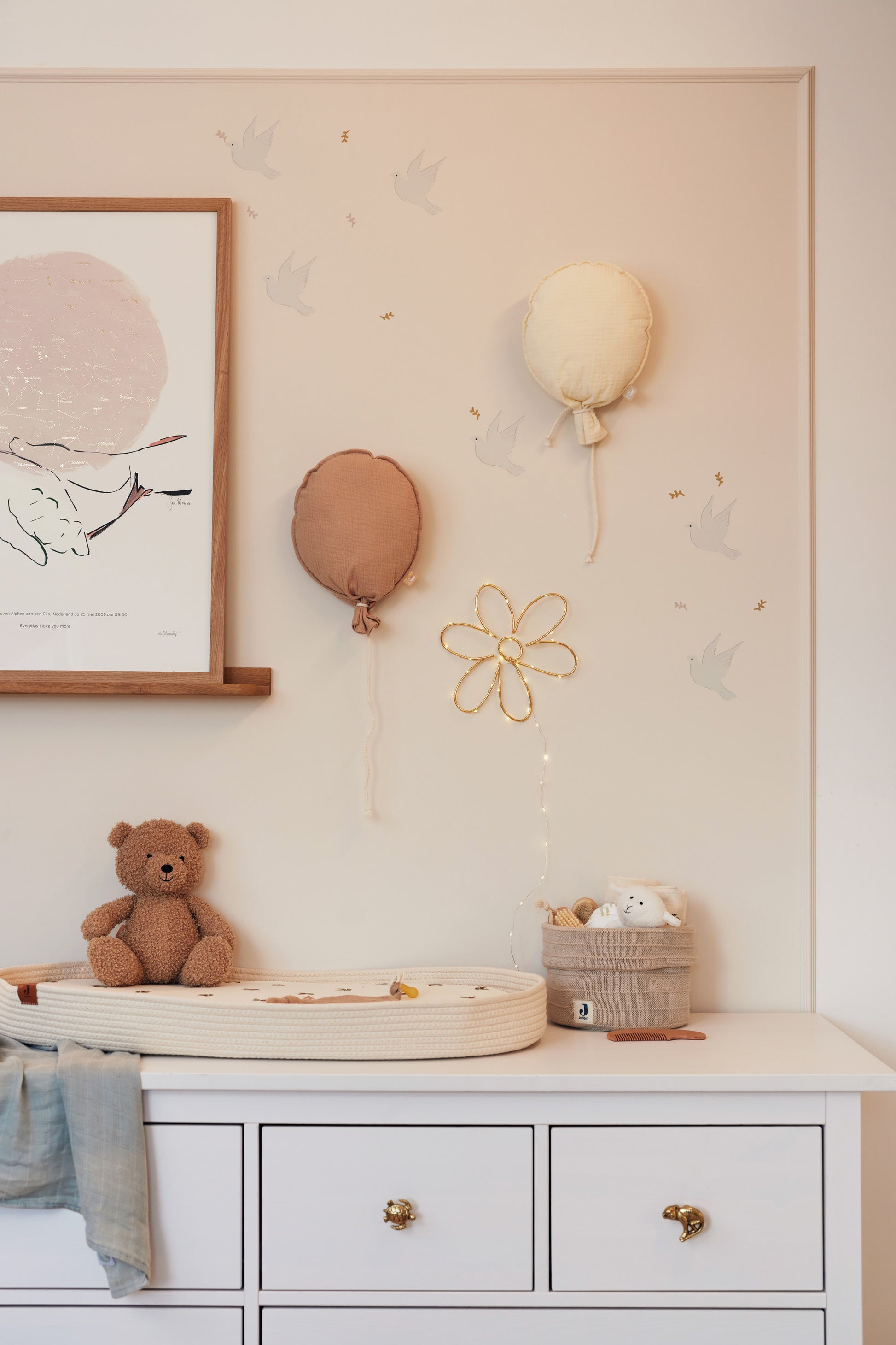 Jollein Jollein Wandhanger Ballon - Biscuit - Decomusy