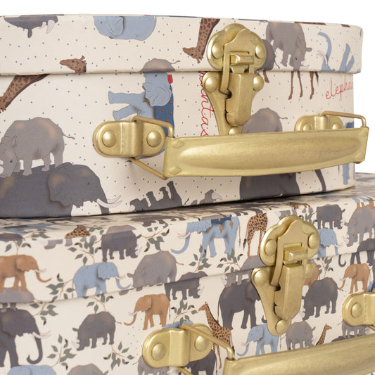 Konges Slojd Konges Sløjd Set van 2 Koffertjes - Safari / Elephantastic - Decomusy