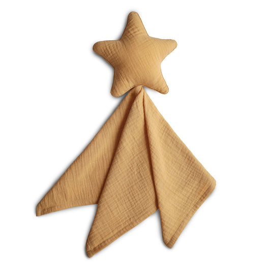 Mushie Mushie Knuffeldoek Star Lovey "Fall Yellow" - Decomusy