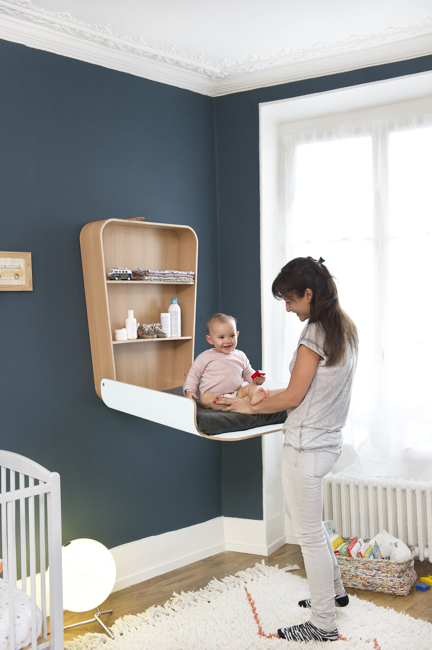 Charlie Crane Charlie Crane Noga luiertafel "Gentle White" - Decomusy