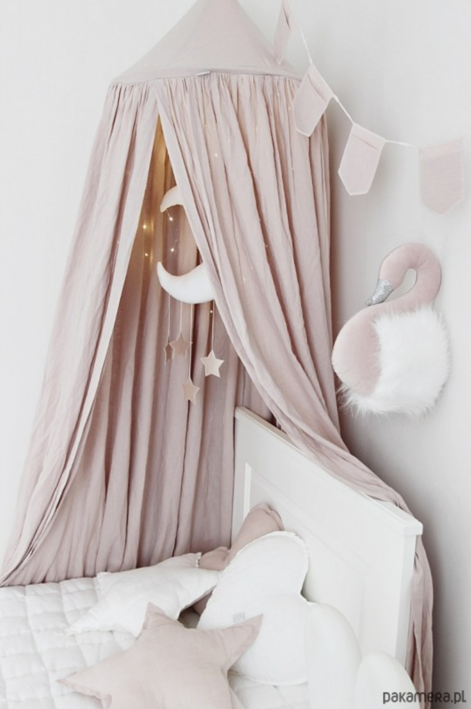 decoratieve pop Decoratieve Pop "Zwaan op een Muur" - White Powder - Decomusy